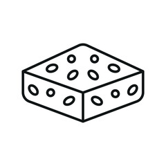 Brownies icon with a rich and indulgent design, perfect for enhancing dessert, bakery