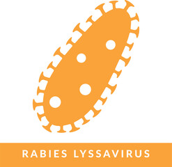 Rabies Lyssavirus Vector Icon Simple