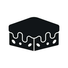 Brownies icon with a rich and indulgent design, perfect for enhancing dessert, bakery