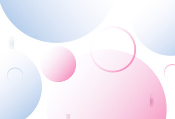 Blue and pink abstract geometric background. circle effect