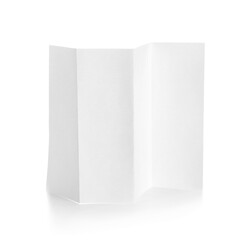 Blank brochure isolated on white