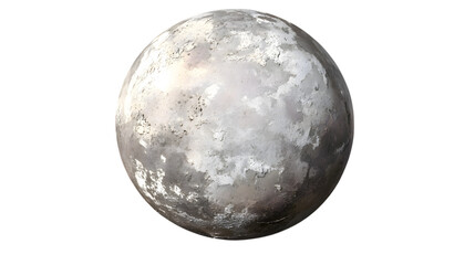 A textured sphere made of hardened clay with natural cracks and earthy tones, placed precisely in the center on a transparent background 