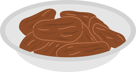 hand drawn sweet dates fruit