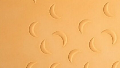 Abstract Orange Background With Crescent Moon Shapes