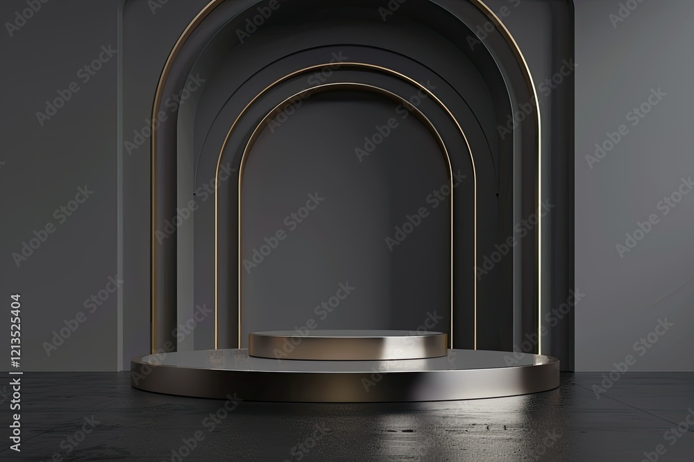 Aufkleber scene podium stage display mockup for product presentation scene for product display showcase