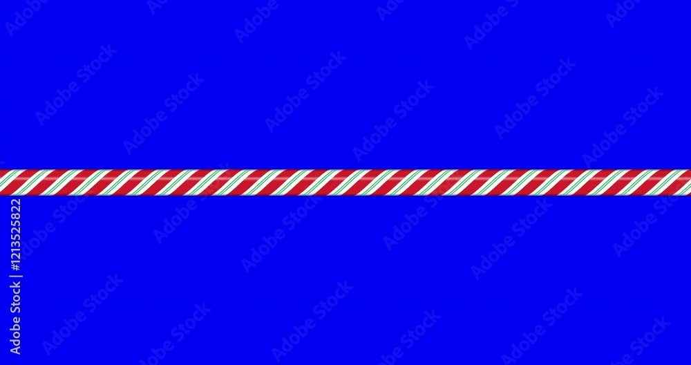 Poster candy cane line with red and green striped animation. seamless line with striped candy pattern. cand