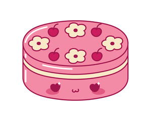 birthday cake kawaii with flowers