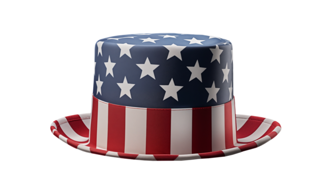 Patriotic Uncle Sam Top on a transparent background