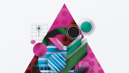 Abstract design with layered geometric shapes