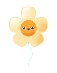 balloon helium kawaii flower