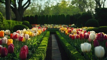 Serene Spring Garden Path