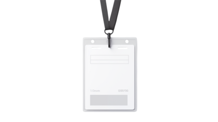 Blank White ID Card Lanyard Corporate Identity Template