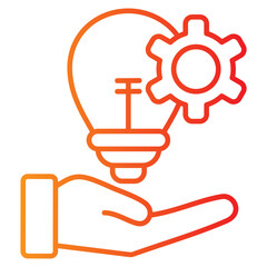 find solution vector single icon with a line gradient style