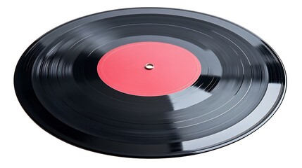 Classic vinyl record isolated on modern surface with minimalist visual