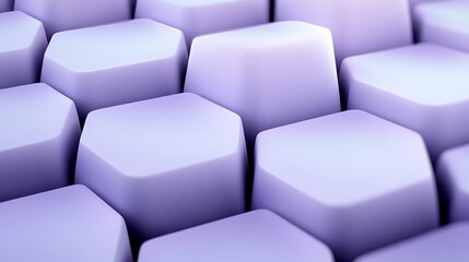 Obraz premium Soft Lavender Hexagon Blocks Abstract Background. AI Generated
