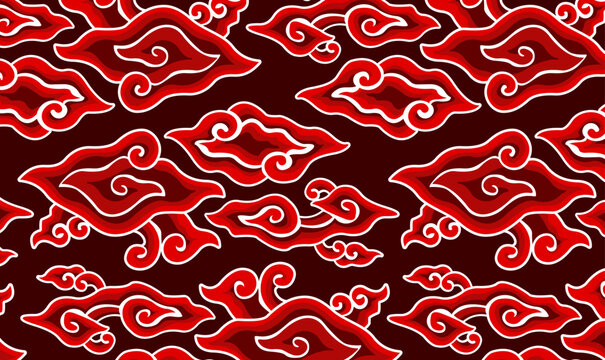 Batik-Motif-Mega-Mendung-Red-Vector-Ornament