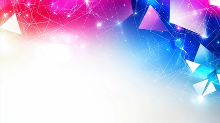 Dynamic neon metaverse background in vibrant blue and pink with futuristic abstract lines, representing AI, internet communication, and big data networks.
