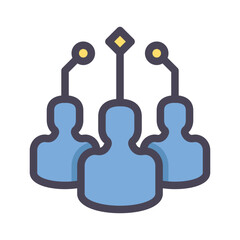 digital group person filled style