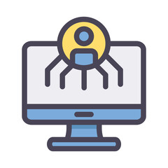 computer digital person filled style