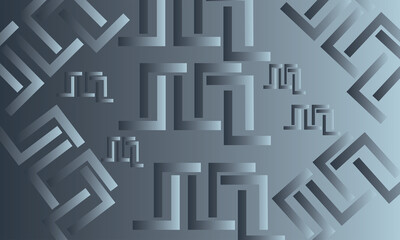 Premium Vector Damask seamless 3D paper art Square