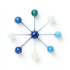 Obraz premium Abstract Network: Interconnected Spheres Representing Communication and Connectivity