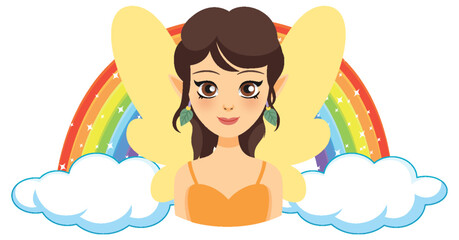 Fairy with Rainbow and Clouds