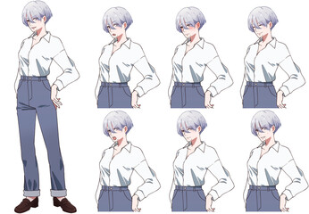 ショートカットのかっこいい系女子
