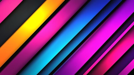 Abstract Background with Vibrant Pink and Yellow Diagonal Lines Creating a Dynamic Visual Effect