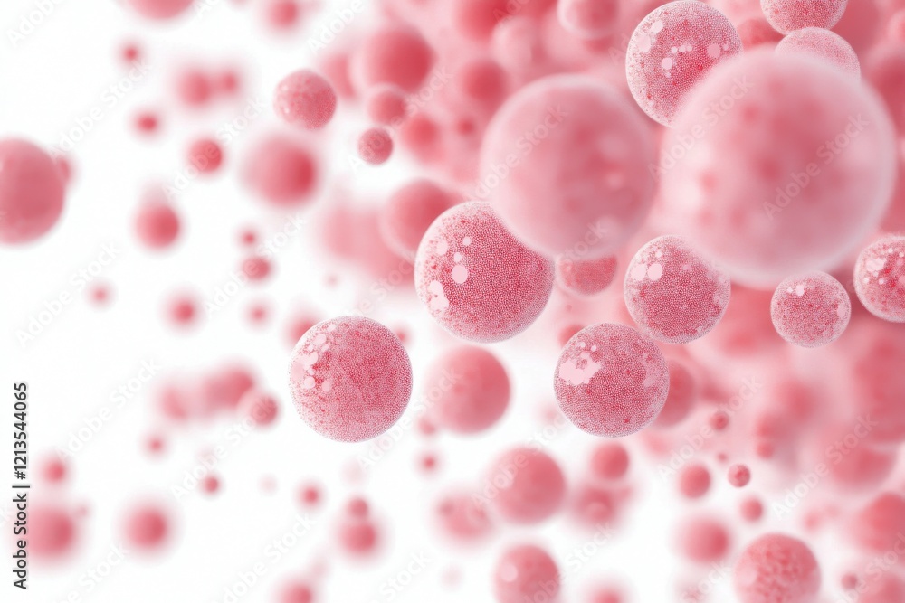 Aufkleber soft pink particles floating in a 3d gradient effect with dreamy ambience
