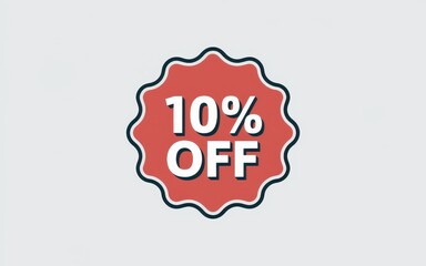 Ten Percent Off Sale Promotional Badge Design