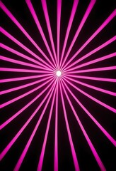 Obraz premium Pink Light Rays Converging At Center Abstract Design