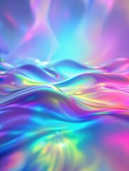 Naklejka premium Bright gradient light background with swirling rainbow liquid waves, liquid, morph, swirl, shift, wave