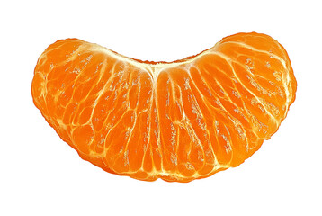 Orange mandarin segment png isolated on transparent background