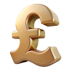 Sign of pound sterling icon in isometric 3d style isolated on white background. Money symbol