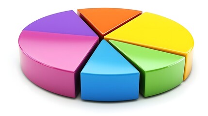 Obraz premium Vibrant and Colorful Expanding Pie Chart Depicting Business Growth Financial Data Analytics and Successful Corporate Strategies