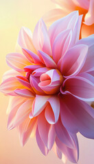 Fototapeta premium A beautiful pink lotus flower, a water lily in full bloom, isolated on white, showcasing delicate petals with vibrant colors and natural beauty in a close-up, summer or spring setting