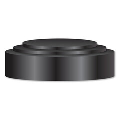 black and gold 3d podium transparent background