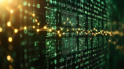 Digital network and big data visualization concept with lines, plexus patterns, and minimal arrays, representing artificial intelligence, engineering technology, and global connections.