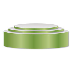 green and silver 3d podium transparent background