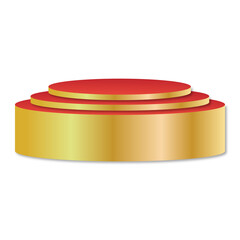 elegant red 3d podium transparent background