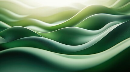 Fototapeta premium Green abstract curve background 