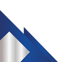 blue and silver corner element design transparent background