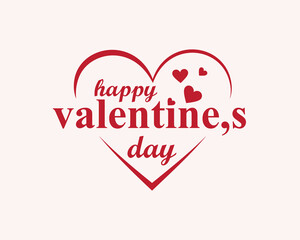 creative abstract love and happy valentine's day logo design template