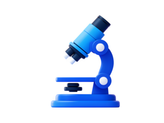 3D icon with blank white background, microscope Minimalist cartoon design,isolated,object,lab