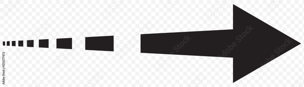 Poster dashed arrow set. vector doodle dot line. thin pointer arrows. eps 10.