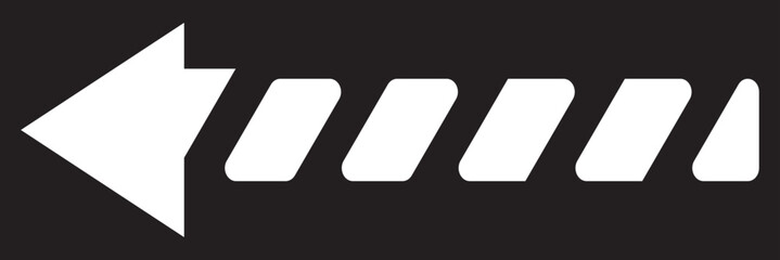 arrow with dashed line isolated on white and transparent background. black wavy arrow icon flat style vector illustration. simple dash arrow . eps 10.