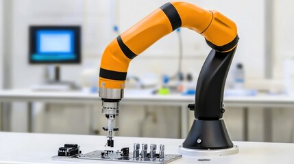 Robotic Arm Performing Precision Assembly