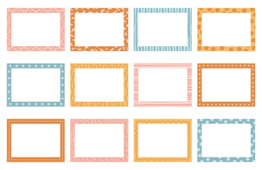 Colorful Pastel Decorative Borders