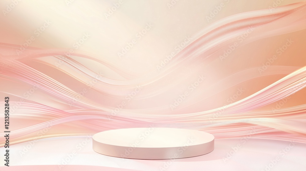 Poster stylish 3d podium with ample empty space for product presentation background