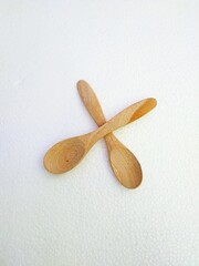 Wooden spoon isolated on white